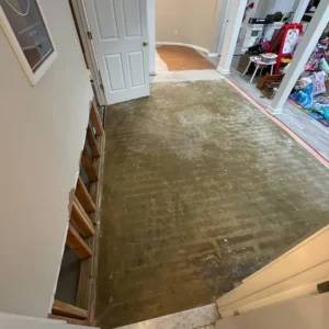 Before photo from the Reiker project, capturing the space at the start of the renovation.